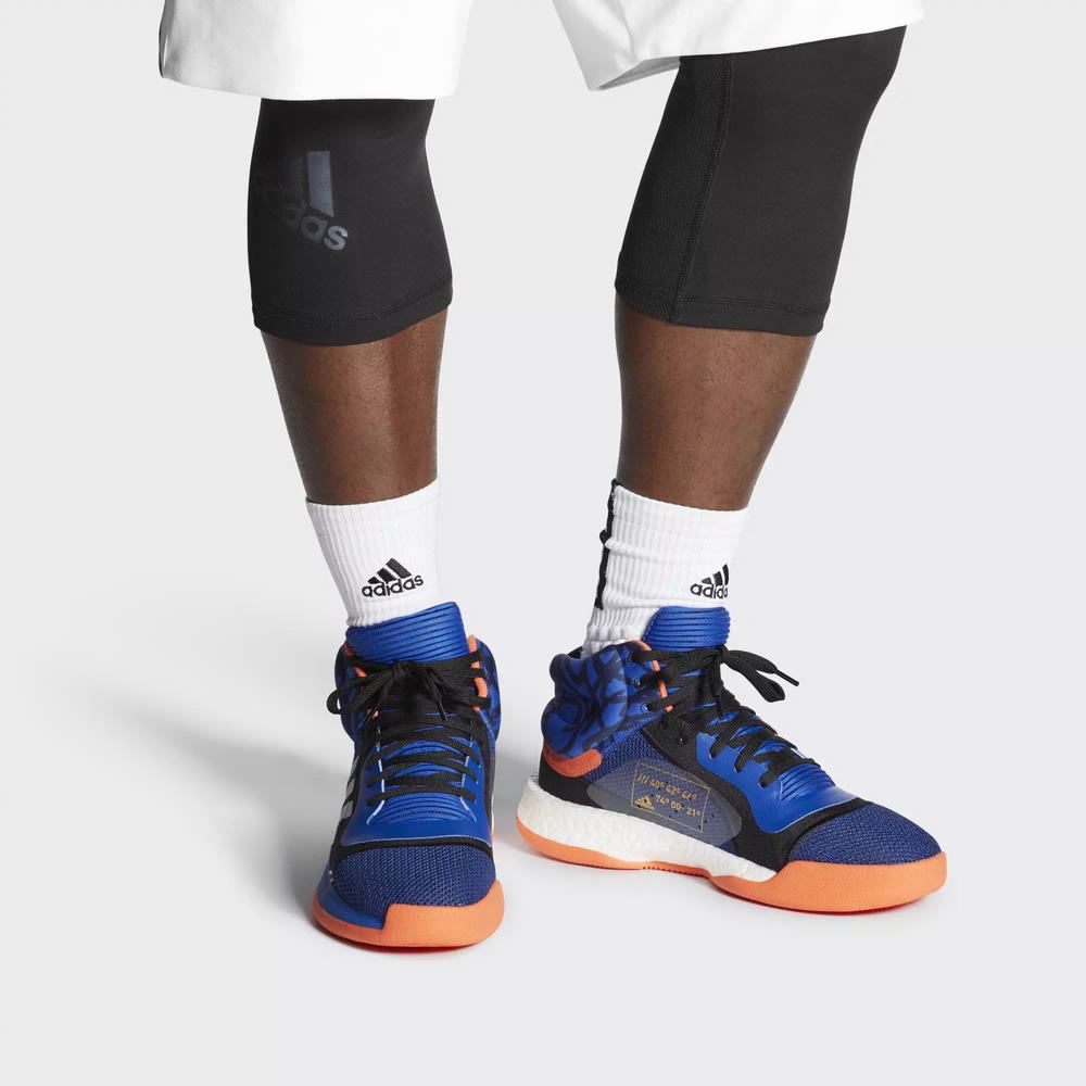 Adidas Marquee Boost Tenis De Basketball Azules Para Mujer (MX-16095)